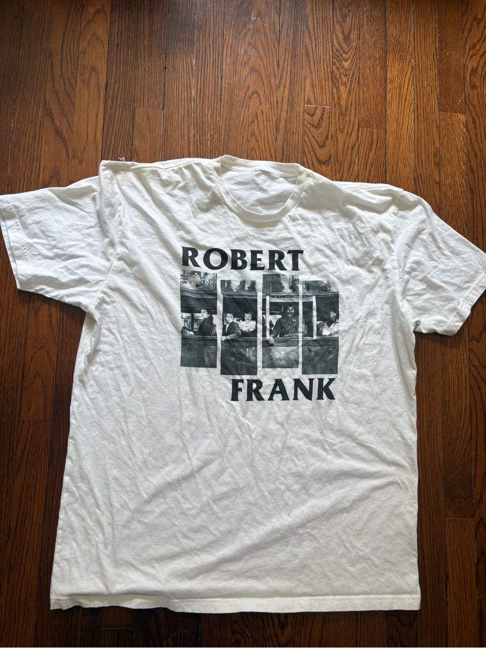 Vintage Robert Frank White Graphic Short-Sleeve Tee